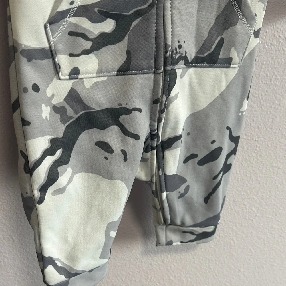 Adidas Black and Gray Camo Infant Hoodie Jumpsuit